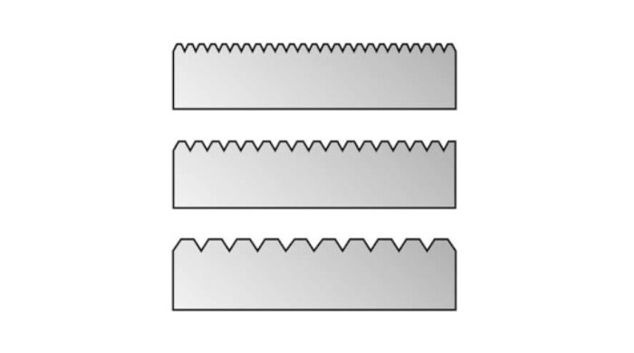 Tooth rails 21 cm Z2/A2 - tooth depth 1.65 mm